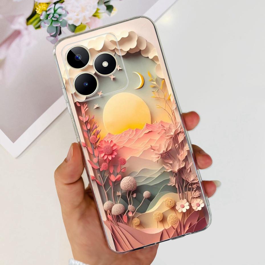 Красивый чехол с принтом для Realme Note 50 RMX3834 Мягкий силиконовый ТПУ задняя крышка для чехлов на телефон Realme Note50