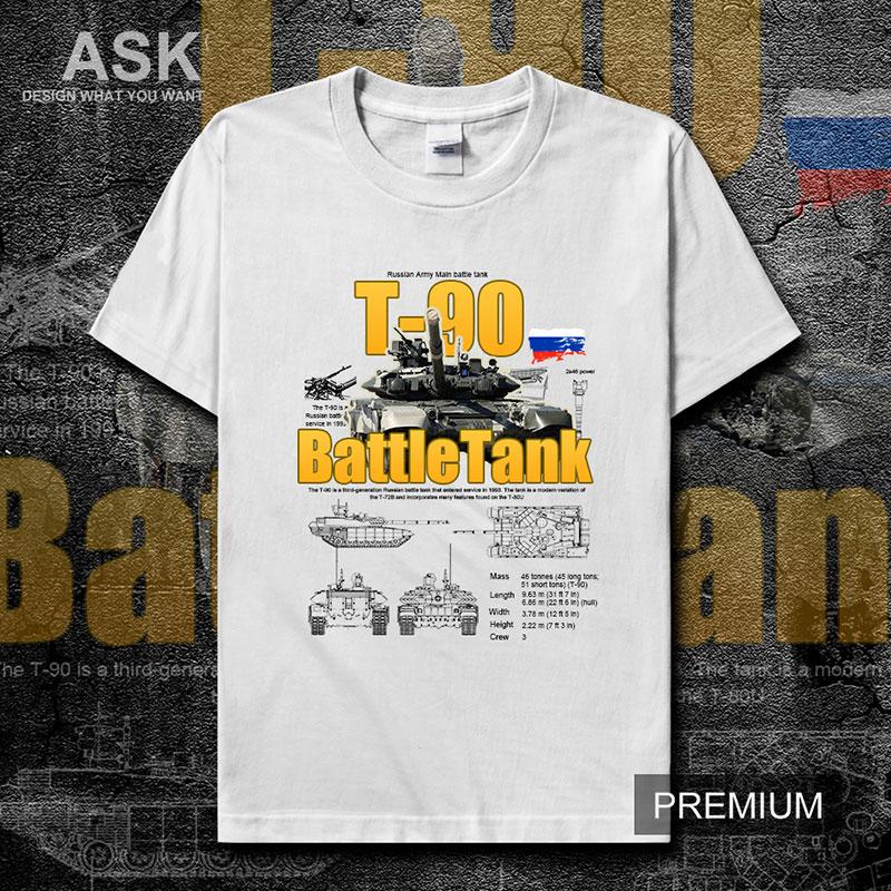 Russian T90 Main Battle Tank Unisexs TShirt Soviet Army Weaponry Cotton Round Neck Short Sleeve T Shirt
