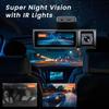 4K Triple Dash Cam GPS Front Inside and Rear 3CHs WiFi Car Camera with APP Control Night Vision 24H Parking Mode Loop Recording