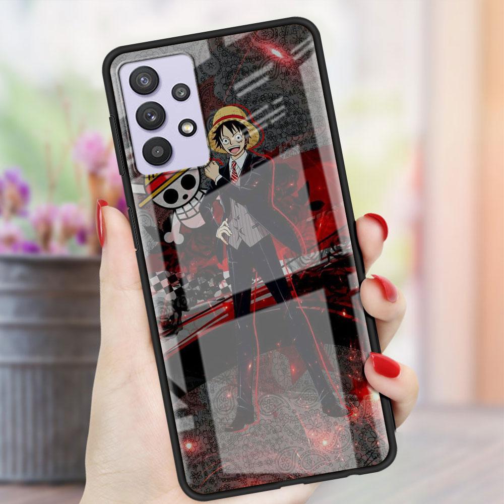 Цельный стеклянный чехол с аниме для Samsung Galaxy A52 A71 A50 A51 A70 A21s A31 A72 A10 A12 A30 A22 5G, чехол для телефона