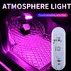 Car LED Light 7 Color Changing Waterproof Scratch-Resistant Mini Size Rechargeable Touch Control Auto Interior LED Light