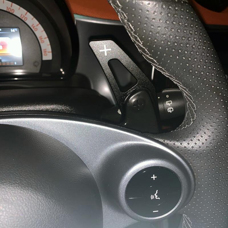 Для Benz Smart 451 453 Two 2009-2017 Four 2015-2017 Car Рулевое колесо Переключения передач Подрулевые переключатели DSG Удлинители Наклейки 2 шт.