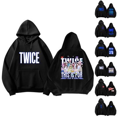 Женский модный повседневный наряд спортивный костюм топ с длинным рукавом толстовка с капюшоном с принтом