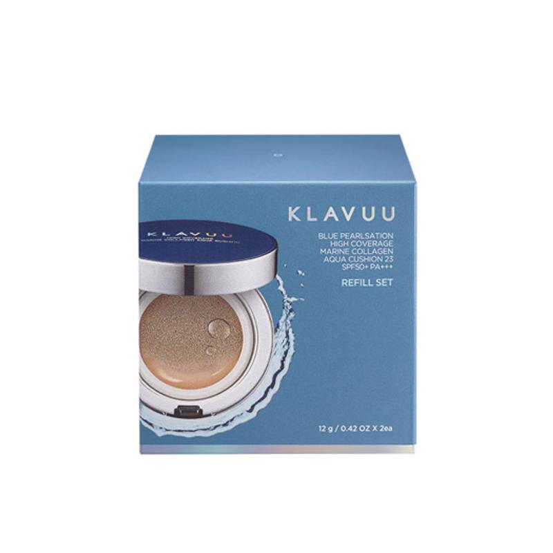 Klavuu Blue Pearlsation High Coverage Marine Collagen Aqua Cushion SPF50+ PA+++ Набор сменных блоков