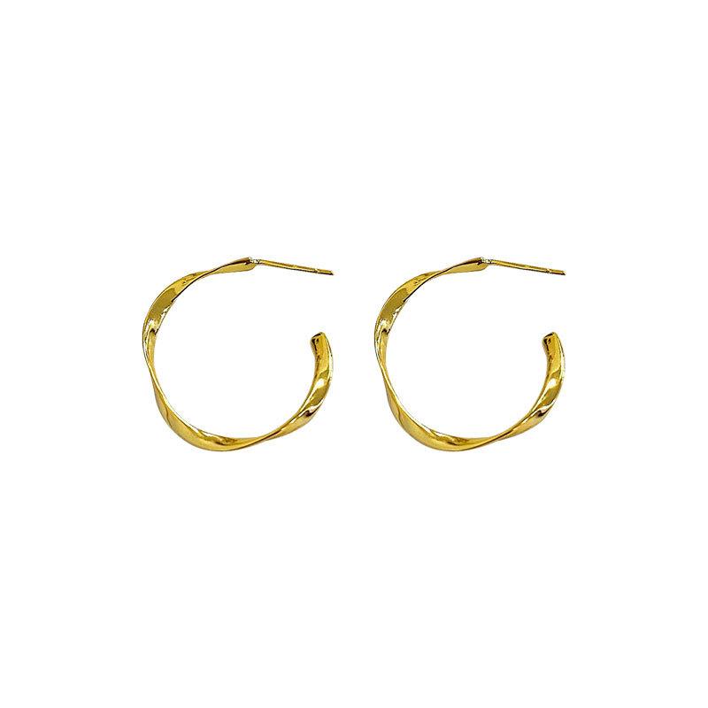 Серьги Sense Mobius C-type Simple Design, легкие, роскошные, высокого класса, нишевые серьги