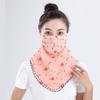 Outdoor Windproof Dustproof Breathable Scarf Mask Triangular Silk Scarf For Woman