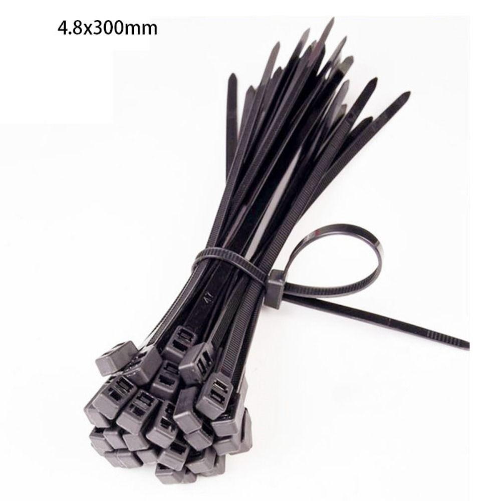 100Pcs CS Electrical Wire ties Zip Tie Double Flex Tie Band Cable Ties Fasten Loop