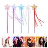 5 Pcs Pentagram Fairy Wand Children's Toys Party Decors Star Cosplay Favor Ab Cloth Girl