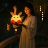 DIY Material Package Lotus Flower Lanterns Glowing Rabbit Lotus Lantern  Holiday Decoration