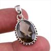 Natural Smoky Quartz Gemstone Handmade 925 Solid Silver Gift Pendant 1.25" y5V67