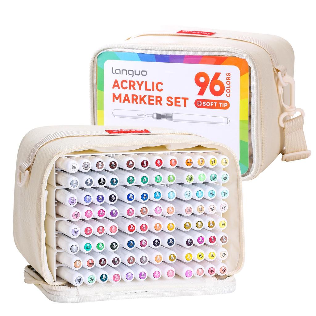 Набор акриловых маркеров Blue Fruit 240 цветов с мягким наконечником для студенческих граффити и рисования