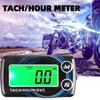 Digital Tach Hour Meter Waterproof LCD Dispalay Used for  Lawn Mower Motorcycle Engine Car Boat