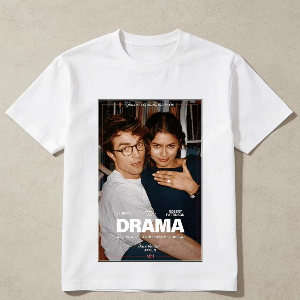 2026 New Movie‑Inspired Couple‑Theme Graphic‑Print Unisex Short‑Sleeve T‑Shirt, Cotton O‑Neck Oversized Y2K Casual Street‑Wear Top T-shirt