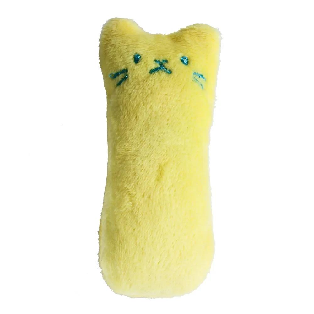 Teeth Grinding Catnip Toys Funny Interactive Plush Cat Toy Pet Kitten Chewing Vocal Toy Claws Thumb Bite Cat Mint For Cats