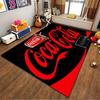 "Ковер с логотипом Coca Cola (красно-черный) для декора гостиной" Подходит для использования в качестве противоскользящего коврика для гостиной, спальни, диванов