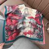 Autumn and Winter New Double-sided Color Oil Painting Series Imitation Cashmere Thickened Warm Scarf Women's Air Conditioner Shawl