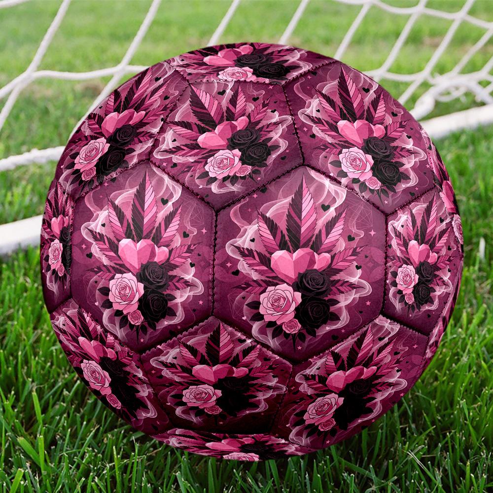 1pc Love Flames Standard Size 5 Wear Resistant Football, Indoor Outdoor Soccer Ball for School Park Grass Training & Daily zq71016