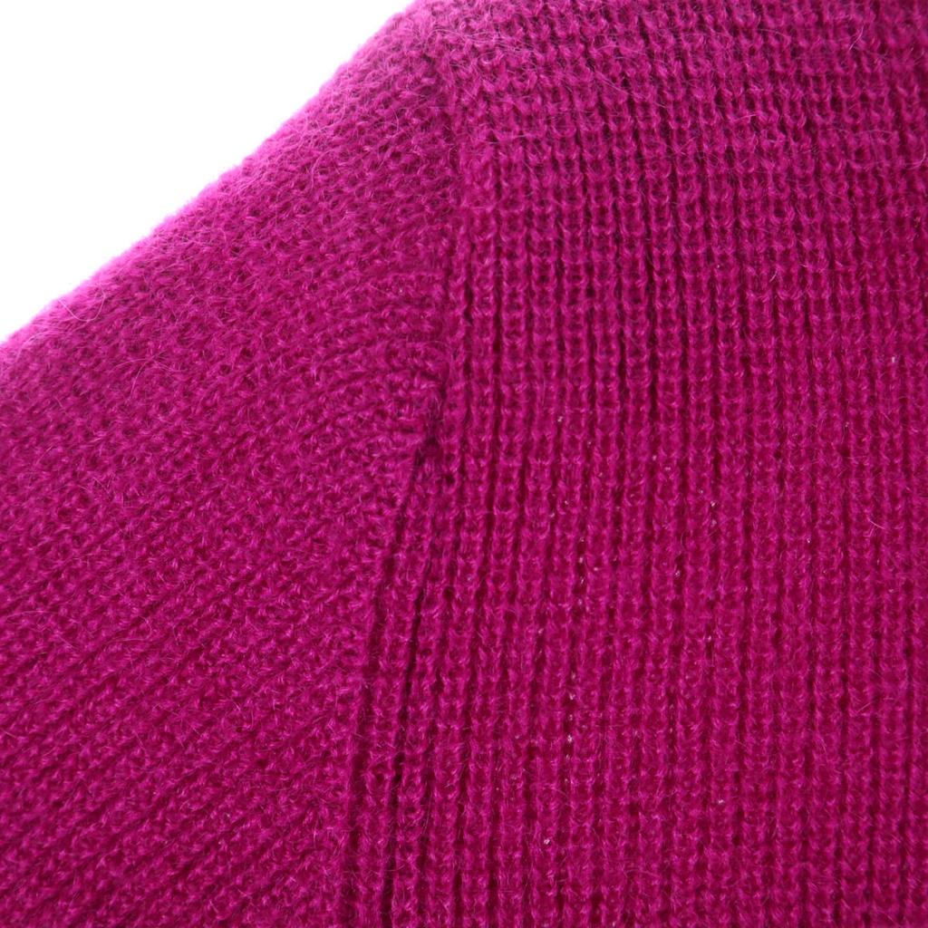 Yves Saint Laurent 90s Old Long Sleeve Knit Cardigan M Purple Women Used