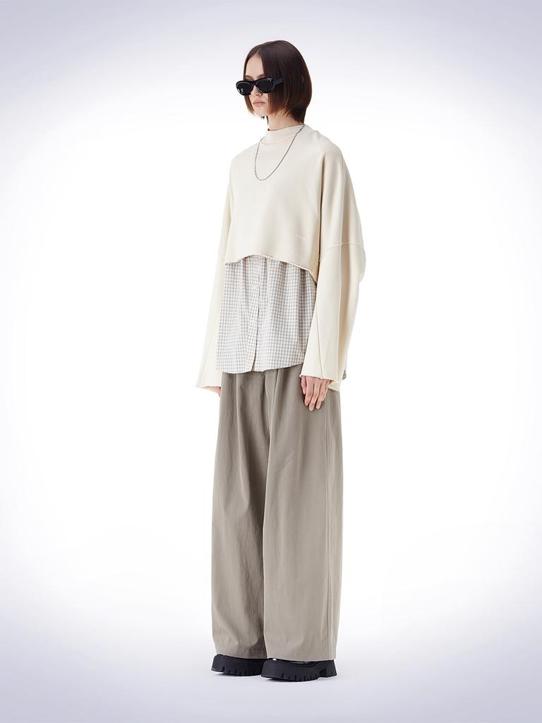 HAUS072C Shirts Layerd Over Fit T-Shirt Ivory