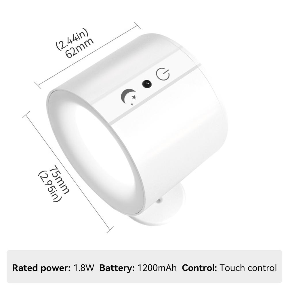 Светодиодный настенный светильник, перезаряжаемый, сенсорный, с двойной головкой, вращающийся на 360°, беспроводной пульт дистанционного управления, светодиодный прожектор для освещения спальни
