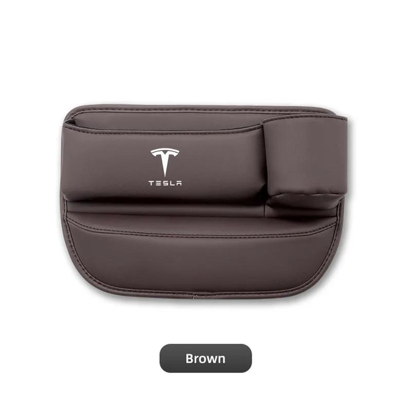 Car Sticker 2025 Hot Car Seat Gap Storage Box Multifunction Organizer Cup Holder For Tesla Model-Y Model-3 Model-X Model-S Cyber