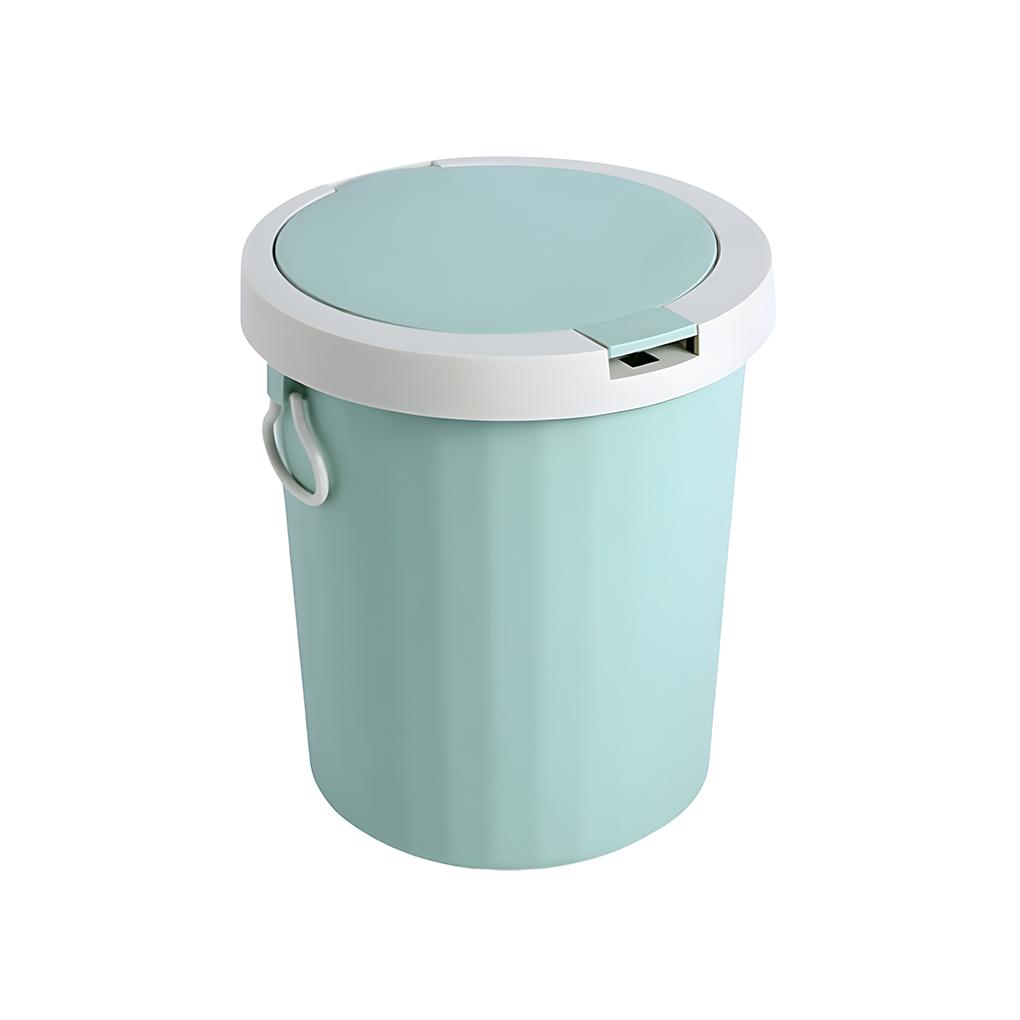 Nordic Contrasting Color Lid Trash Can - Sturdy Durable And Convenient For Household Items Cleaning Supplies Trash Cans