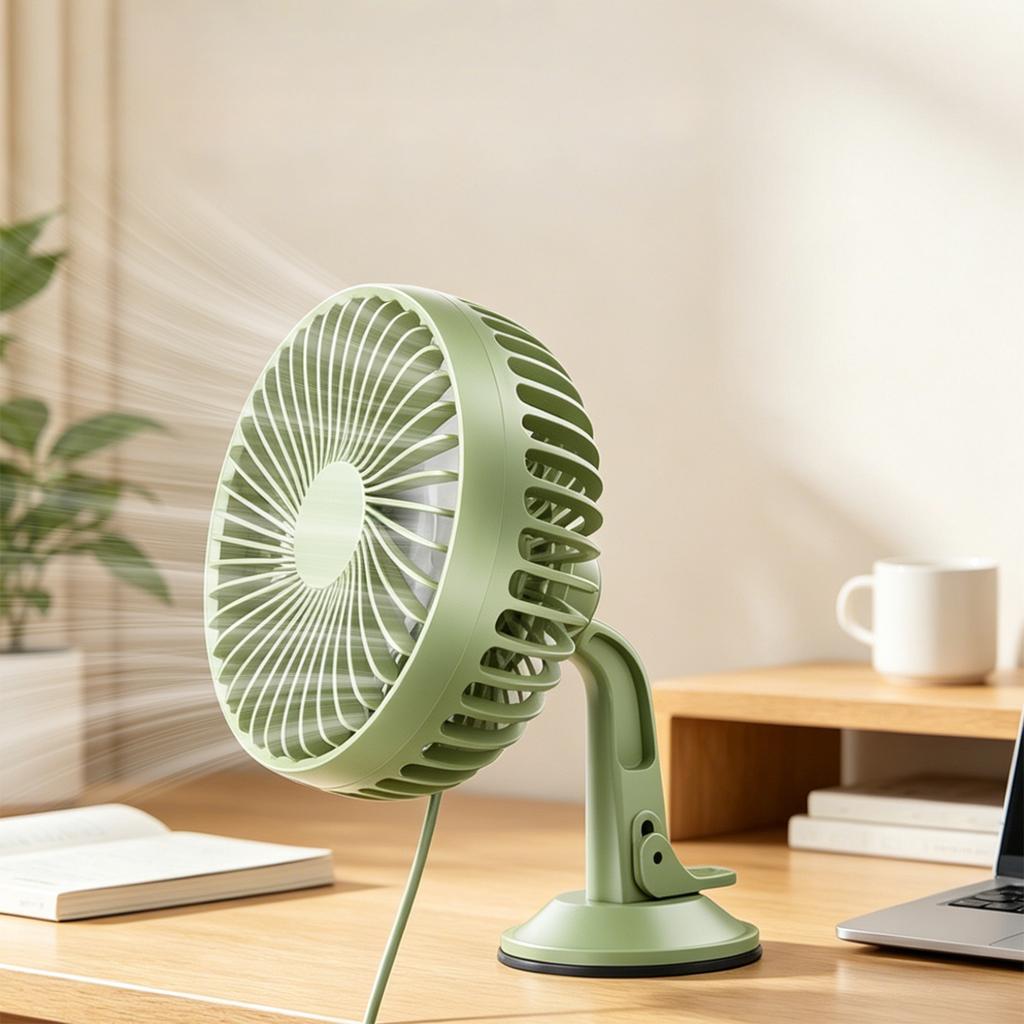 12V/24V Portable Suction Cup Car Fan 3 Speeds Control Mini Portable Desktop Table Fans for Home Office Travel Outdoor