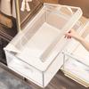 Очень большой складной ПВХ ящик для хранения с крышкой - Пыленепроницаемый, многоцелевой органайзер для одежды, брюк, органайзер для шкафа