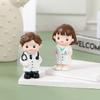 DlY Doctor Nurse Figurine Cartoon Nurse Cake Ornaments Doctor Nurse Model Statue  Photography Props