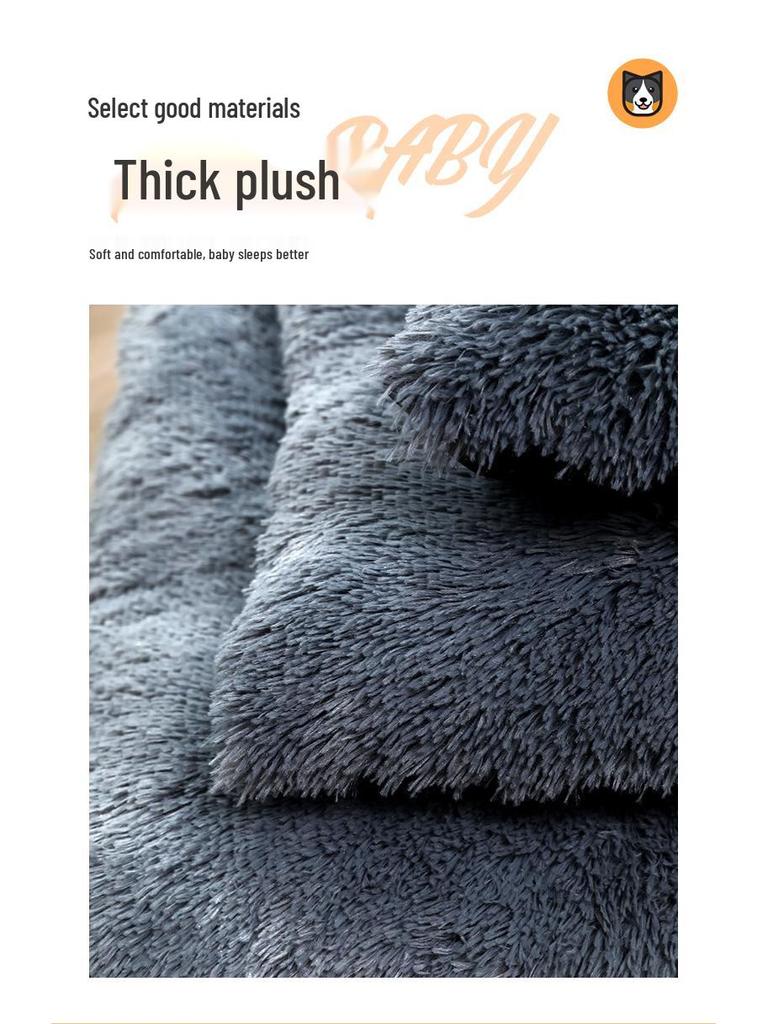 Plush Winter Warm Pet Bed: Cozy Cushion for Dogs & Cats