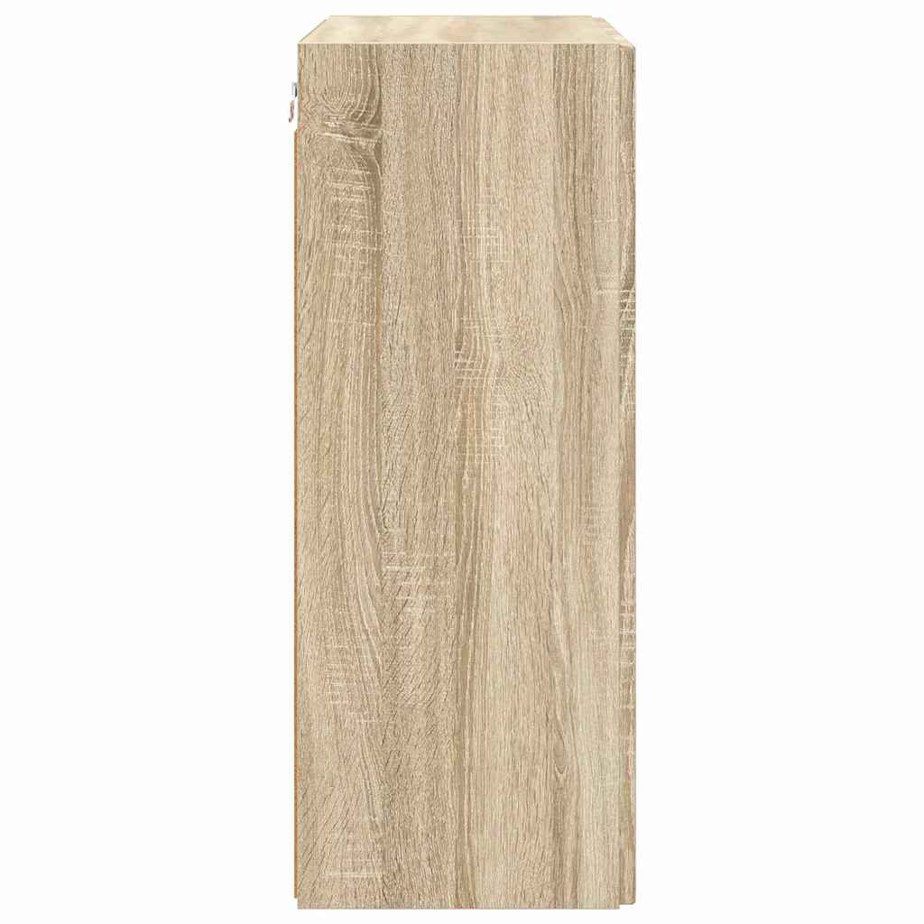 Wall Mounted TV Cabinet in Sonoma Oak Finish 59.5 x 31 x 80 cm Particleboard