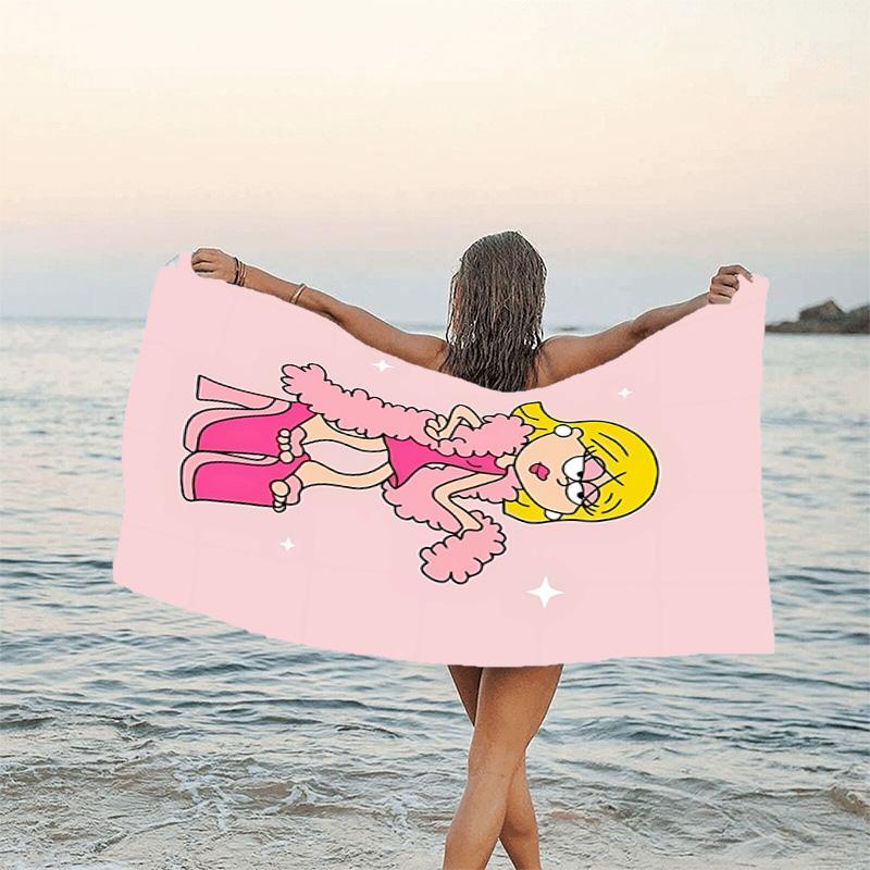 1pc Lizzie McGuire Y Sus Locuras1 Beach Towel, Beach and Seaside Swimming Pool Equipment, Fashion Pattern, Rectangular, Travel Essentials