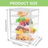 4 Tier Transparent Acrylic Bread Display Case Adjustable Detachable Bakery Cabinet for Different Size of Baked Goods