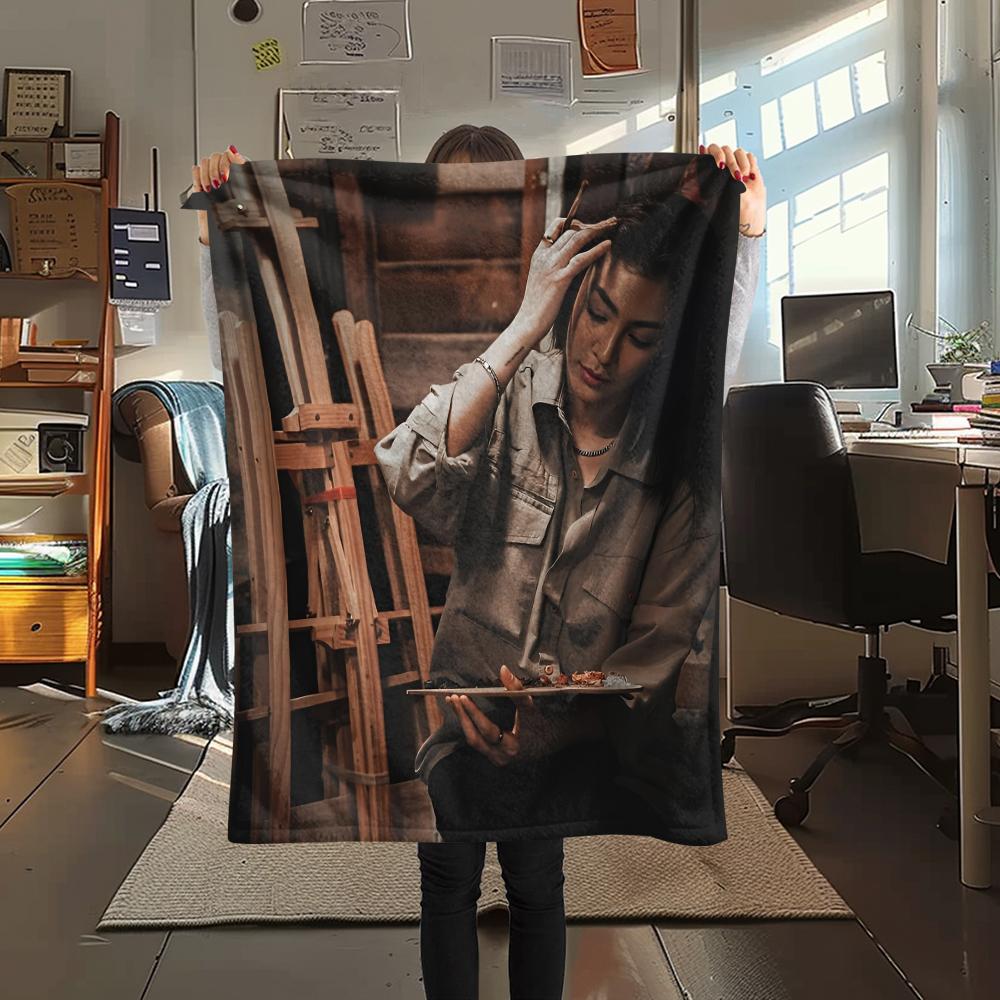 Faye Peraya pattern Flannel Blanket, High quality Comfortable for All Seasons, Home Decor, Warmth and Comfort, Perfect for Gifts.