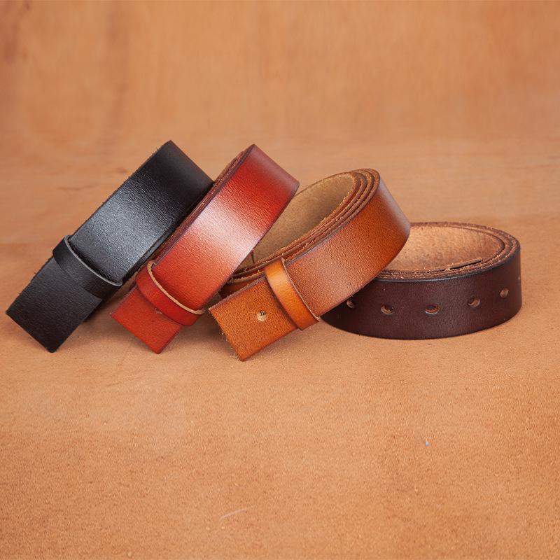 Мужской ремень из коровьей кожи первого слоя, вымытый, в стиле ретро, с игольной пряжкой, из натуральной кожи, повседневный, универсальный, мужской ремень без пряжки