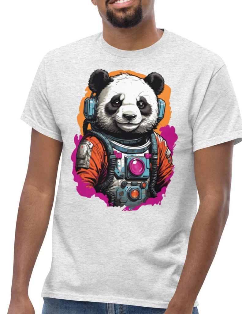 Panda Astronaut T‑Shirt – Adorable Space Explorer Graphic Cotton Tee