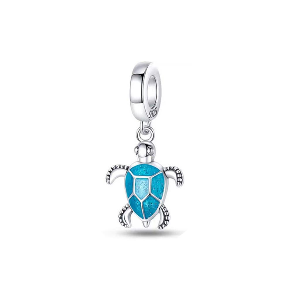 Новые Синие Морские Существа Ракушка Медуза Черепаха Акула Медная Подвеска-Шарм Подходит Для Оригинального Браслета DIY Женские Украшения