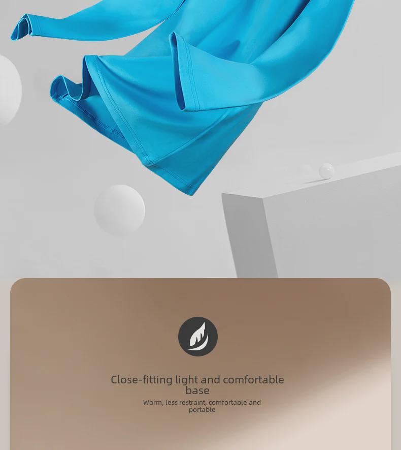 Мужской хлопковый топ с высоким воротником и длинными рукавами — удобная, дышащая осенняя одежда.