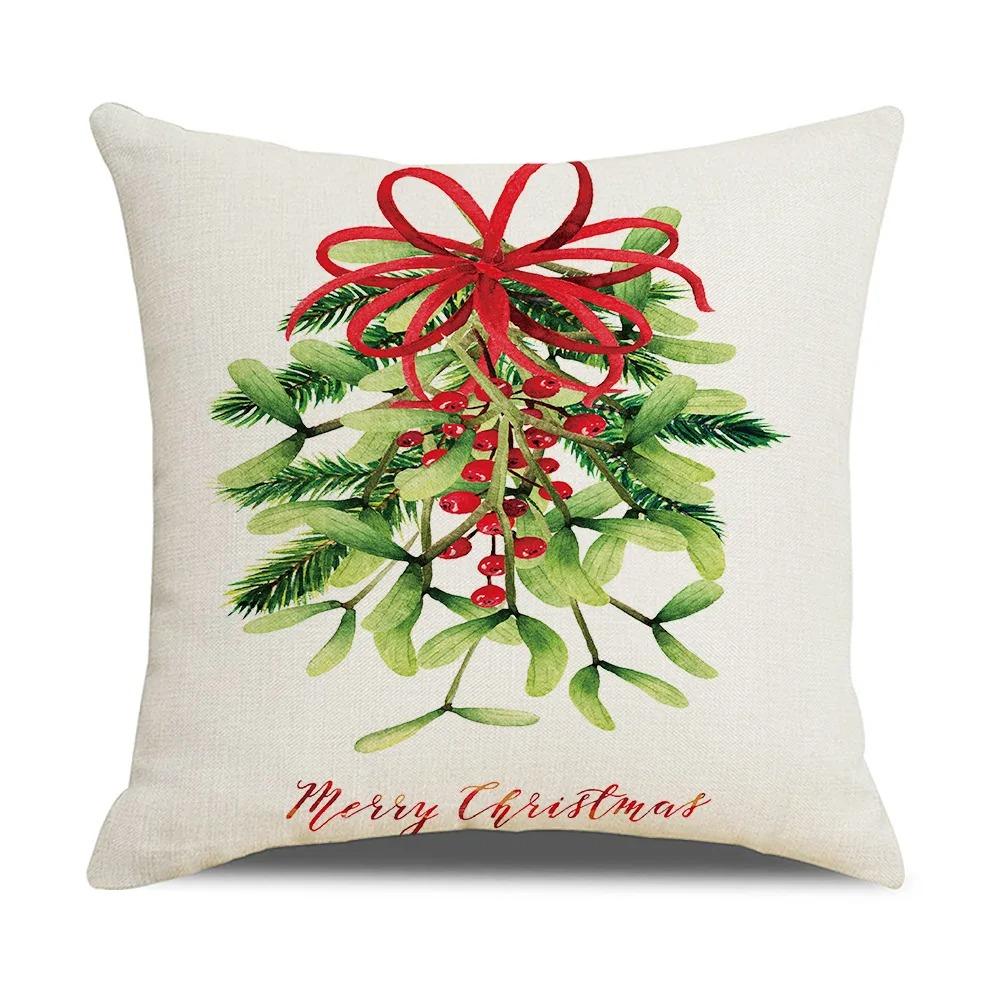 1 шт. наволочка с рождественским украшением Санта-Клаус, гном, рождественская елка, красная клетчатая подушка, набор для украшения комнаты, дома