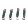 4Pcs 25mm T6-T40 Magnetic Torx Screwdriver Bits Set Electric Screwdriver Head T6/T8/T9/T10/T15/T20/T25/T27/T30/T35/T40 Hand Tool