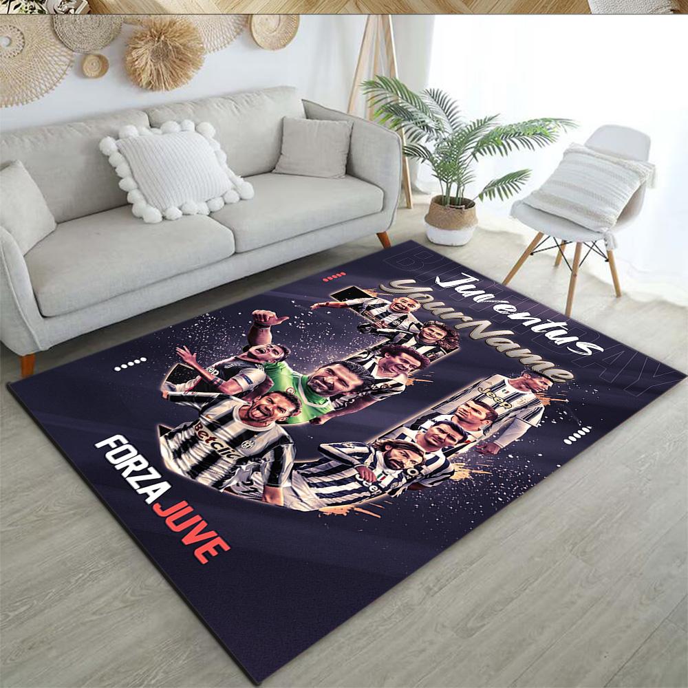 Juventus Customized Name Area Rug Suitable for Bedrooms Study room Dining Room Kitchen Antislip Carpet Anime Office Decor Spiritual Gift