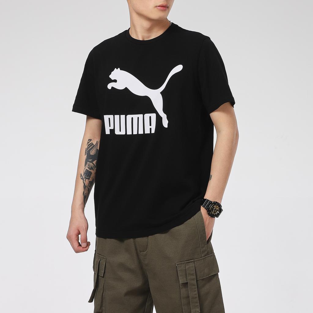 Puma Повседневная спортивная футболка для фитнеса, тренировок, бега, с коротким рукавом, мужская футболка, черный цвет 532279-01