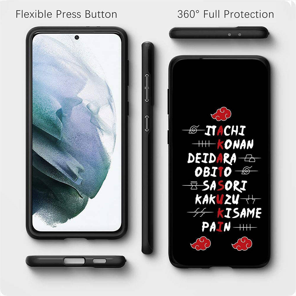 Для iPhone 16 15 X XR Samsung Galaxy S24 S23 Xiaomi Redmi Note 13 12 11 Pro Max 9 14 Plus Huawei OPPO Акацуки Наруто Итачи Учиха Саске чехол для телефона