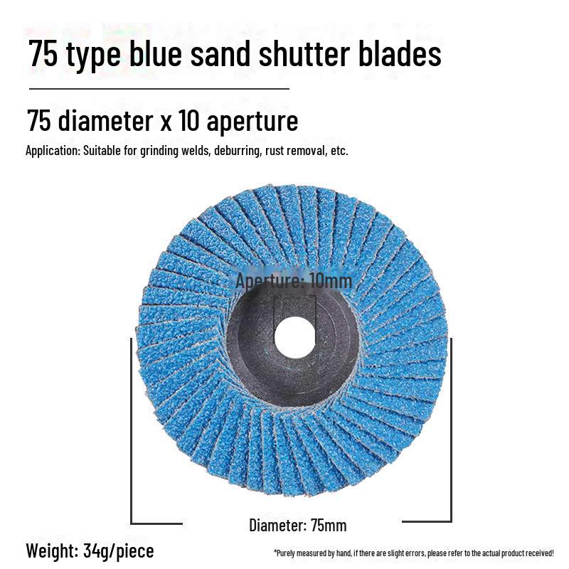 3" Mini Angle Grinder 8-Piece Set: 75x1.2x10mm Brazing Cutting & Grinding Blades