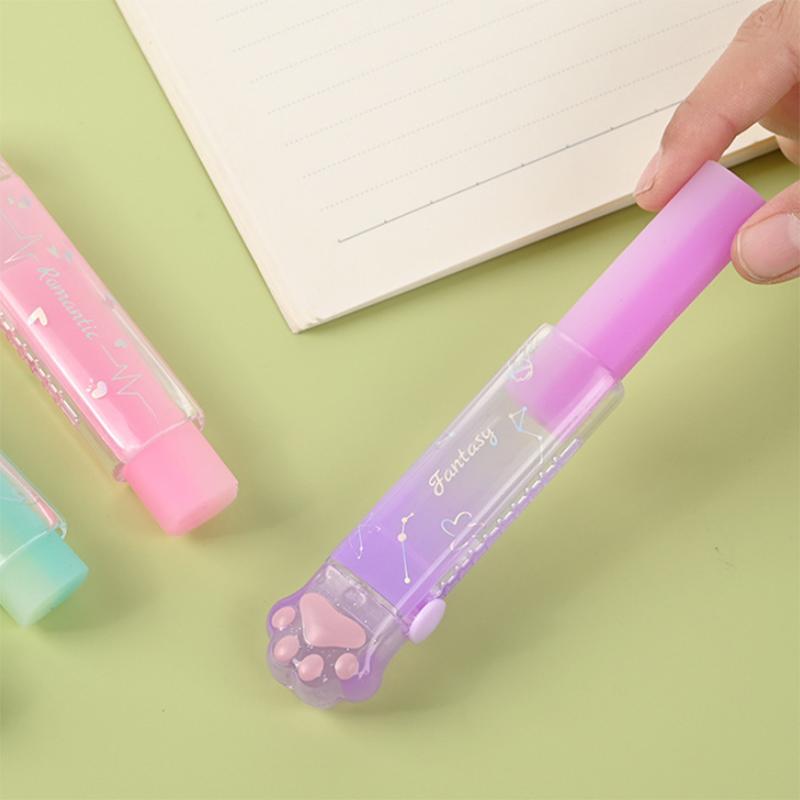 Ластики для карандашей Jelly Color, ластики Kawaii Cat Paw, резиновые ластики для школы, письменные принадлежности, корейские канцелярские принадлежности для детей, подарки для офиса