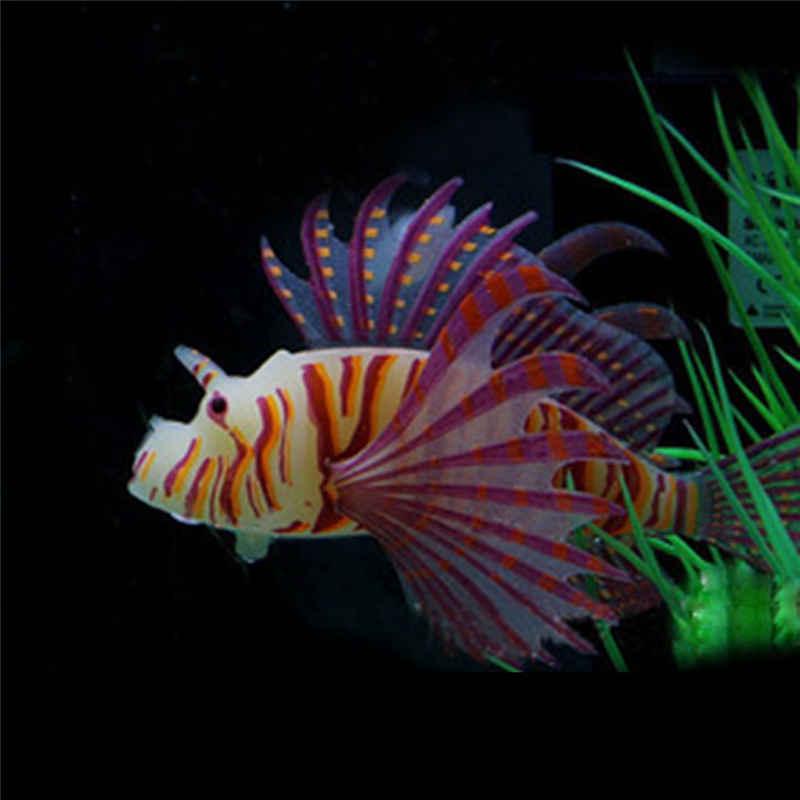 Силиконовая светящаяся рыбка для украшения аквариума