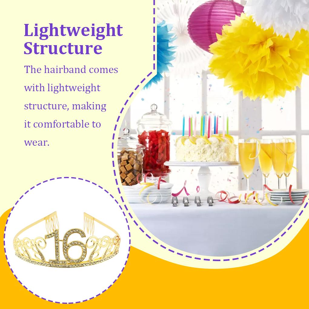 Повязка на голову для вечеринки по случаю дня рождения, Праздничный декор, Реквизит для украшения, Элегантное украшение для одежды, Принадлежности для вечеринок, Головной убор, Реквизит, Номер, Повязка для волос