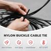 Кабельная стяжка черная, 2025 Новая нейлоновая кабельная стяжка Устойчивая к УФ-излучению для мастерских, прокладки электропроводки, организации кабелей, садоводства, жилых помещений (100 шт)