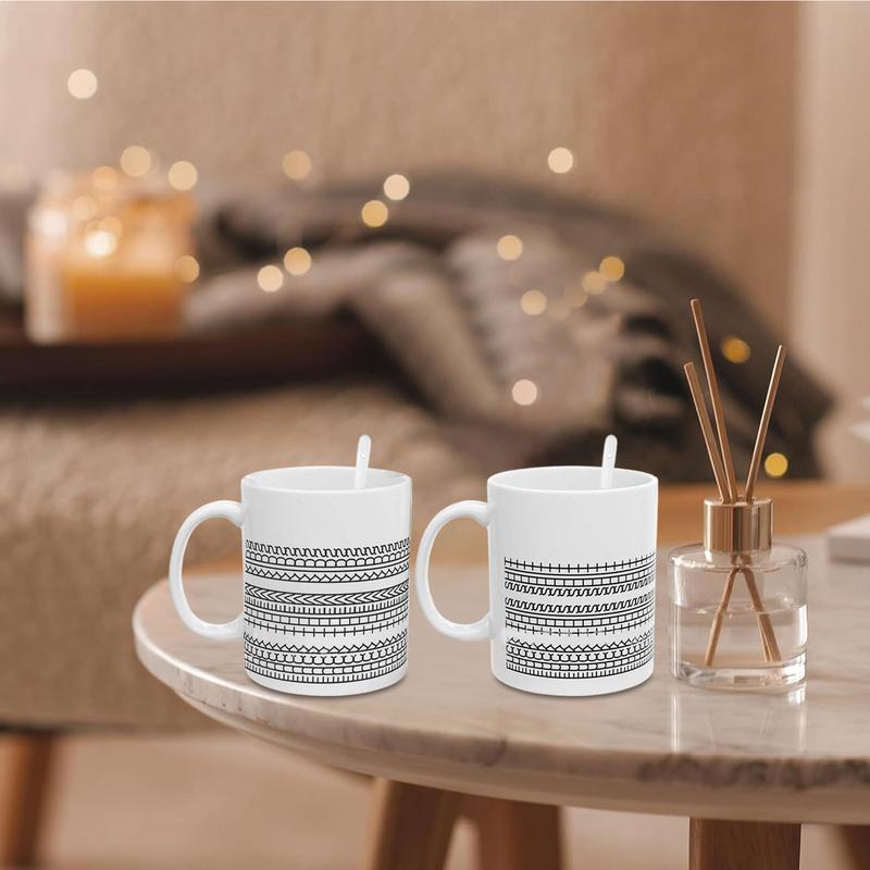 Кружка для кофе 10 унций с ручкой, чашка для чая, оригинальная, безопасная для микроволновой печи, кофейная кружка, керамическая чашка для питья, настольное украшение для воды, молока, чая