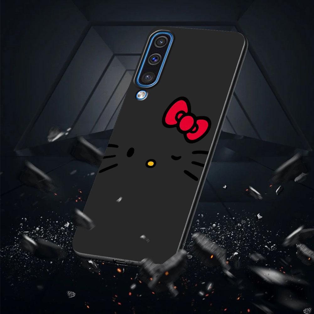 Cute Hello Kitty Case for Samsung Galaxy A03 A04s A20 A30 A20e A70 A70s A50 A40 A30s A50s A20s A10s A10 TPU Black Phone Cover